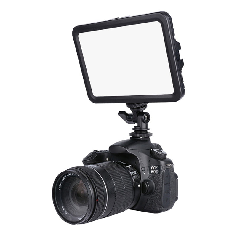 Yelangu LED204 LED Video Light Small Portable Photography Lighting with Hot Shoe 1/4 Screw Hole for SLR Camera/Video Camera/Tripod/