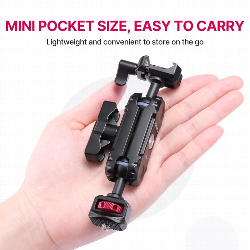 Uniqkart R103 Multi-Functional Sliding Slot Magic Arm with Clamp for Lightweight Cameras, Microphone
