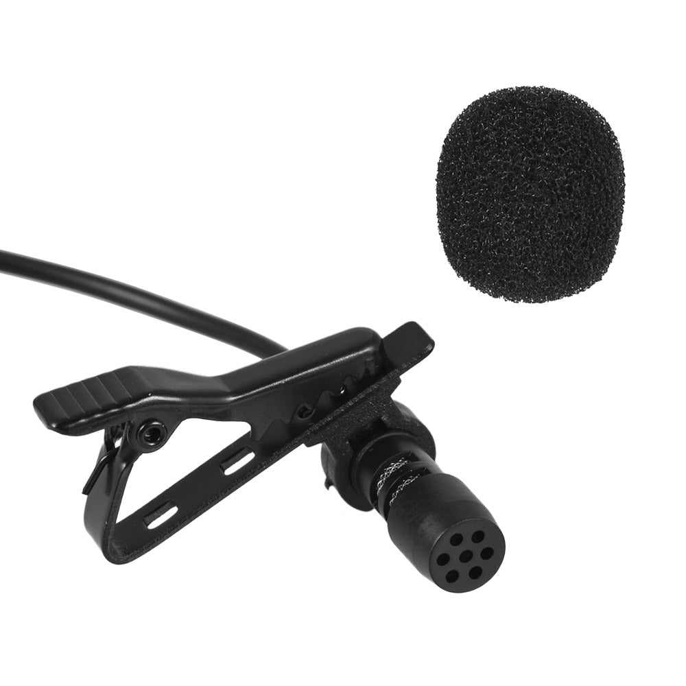 3.5mm Lavalier Mini Microphone Portable Wired Condenser Microphone 145cm for Conference Interview Broadcasting