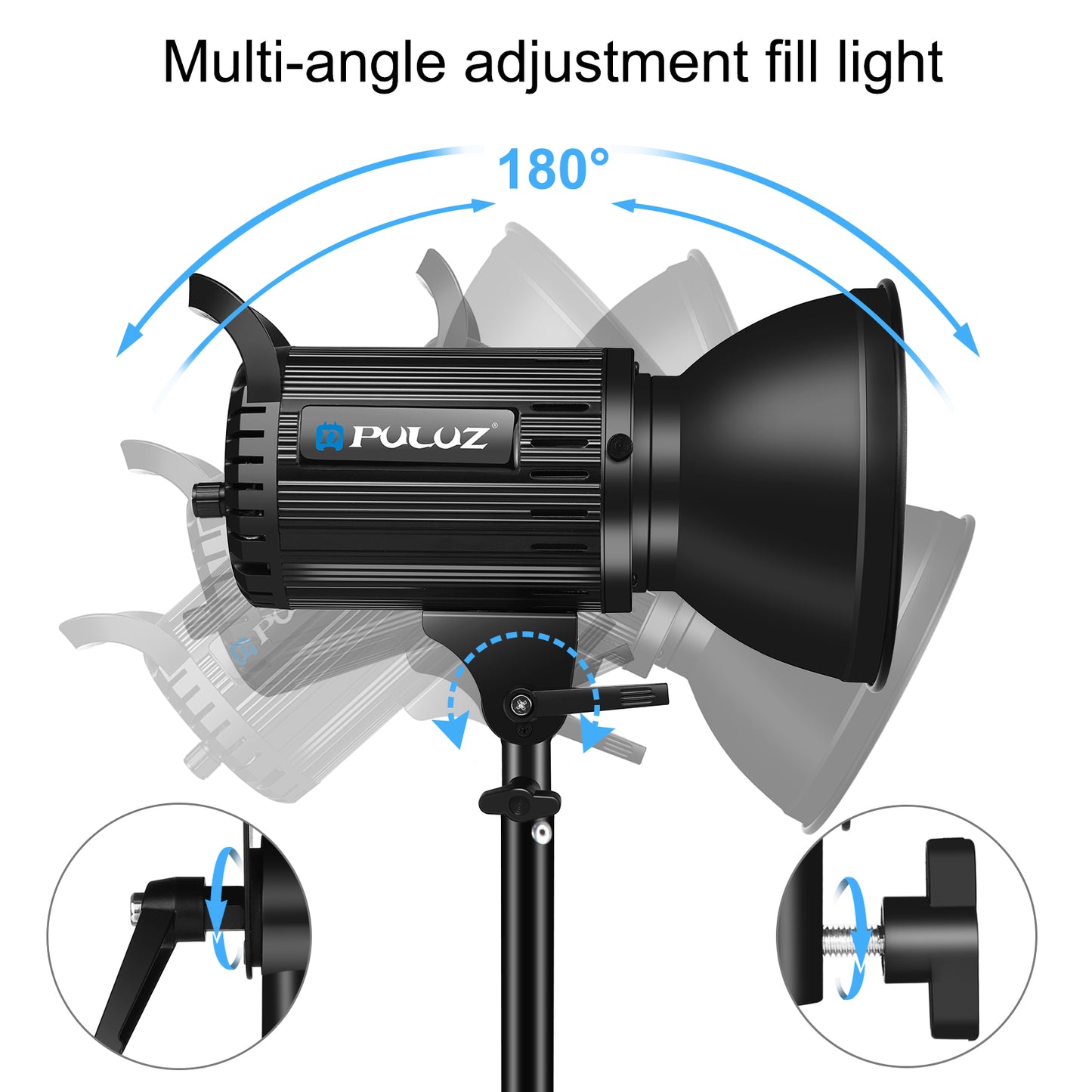Puluz PU3059 100W Video Light for Photography LED Video Camera Fill Lamp with Remote Control - EU Plug