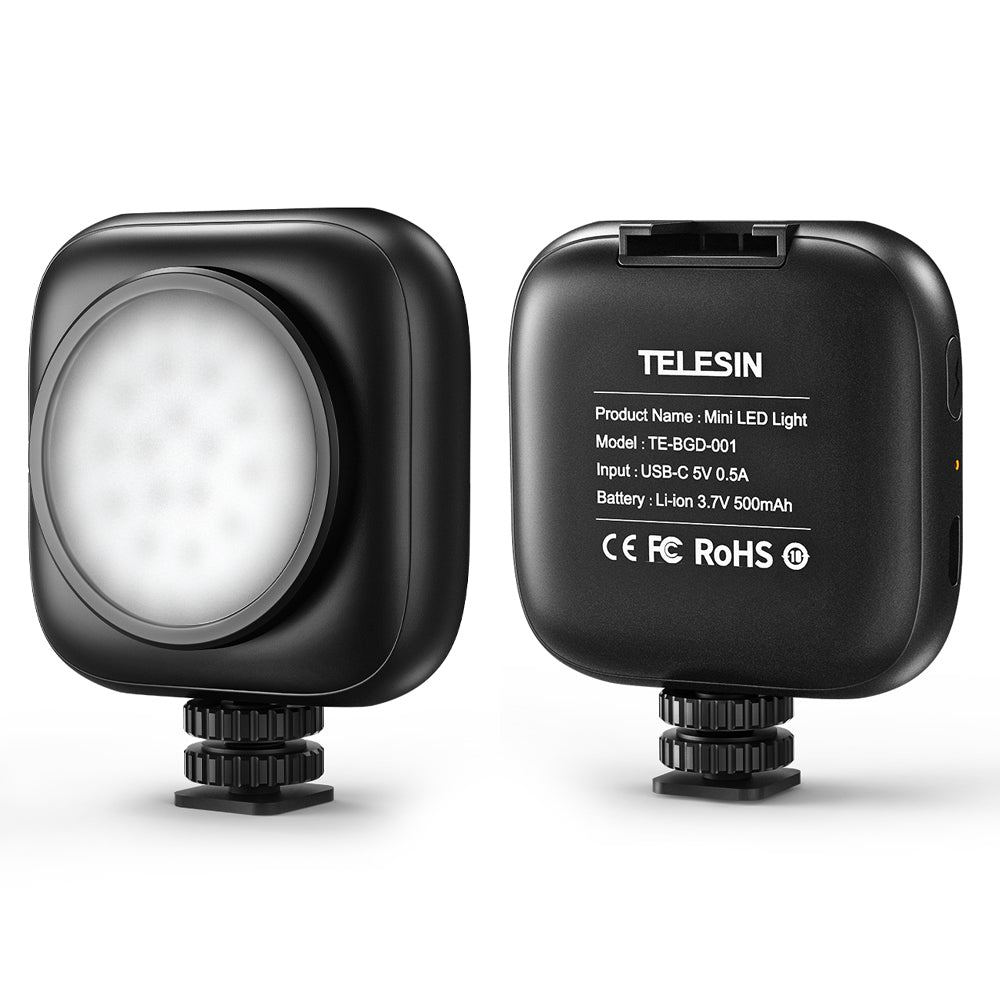 Uniqkart TE-BGD-001 LED Video Fill Light Photography Lighting with Cold Shoe 1/4 Screw Hole for Smartphone DSLR SLR Action Camera