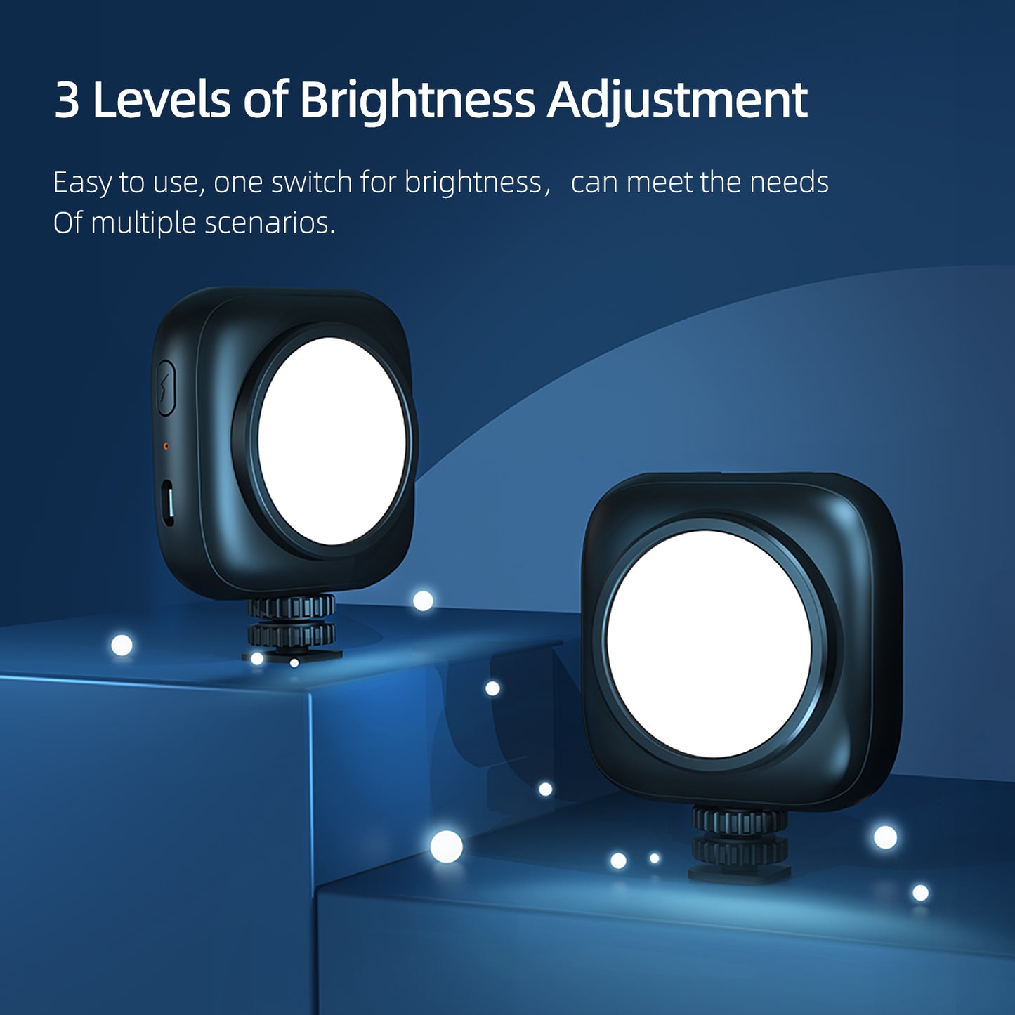 Uniqkart TE-BGD-001 LED Video Fill Light Photography Lighting with Cold Shoe 1/4 Screw Hole for Smartphone DSLR SLR Action Camera