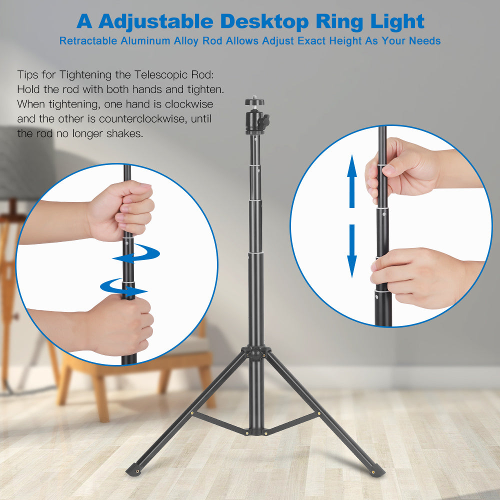 RMD-11 12 inch Dimmable Selfie Ring Light RGB Tripod Phone Stand Holder Colorful Photography Fill Light
