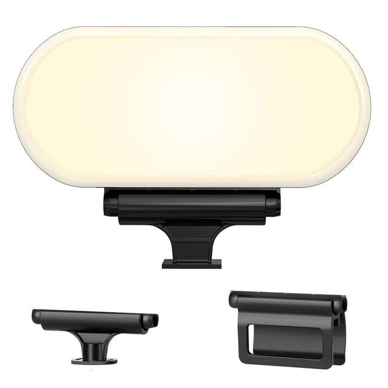 Z2 Oval LED Video Light Panel 3 Lighting Modes Bi-color Dimmable Live Stream Video Photo Fill Lamp with Adapters