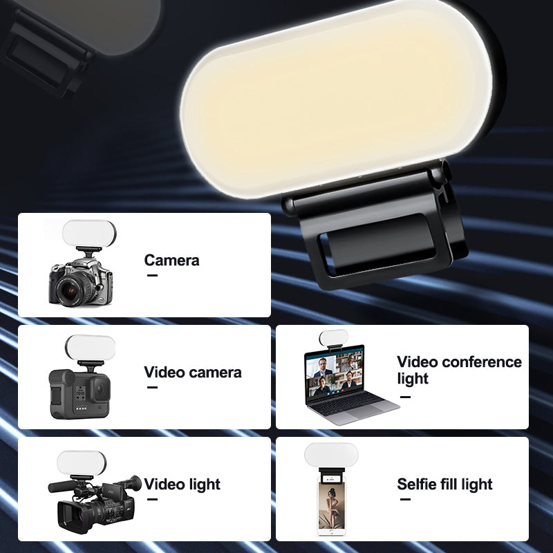 Z2 Oval LED Video Light Panel 3 Lighting Modes Bi-color Dimmable Live Stream Video Photo Fill Lamp with Adapters