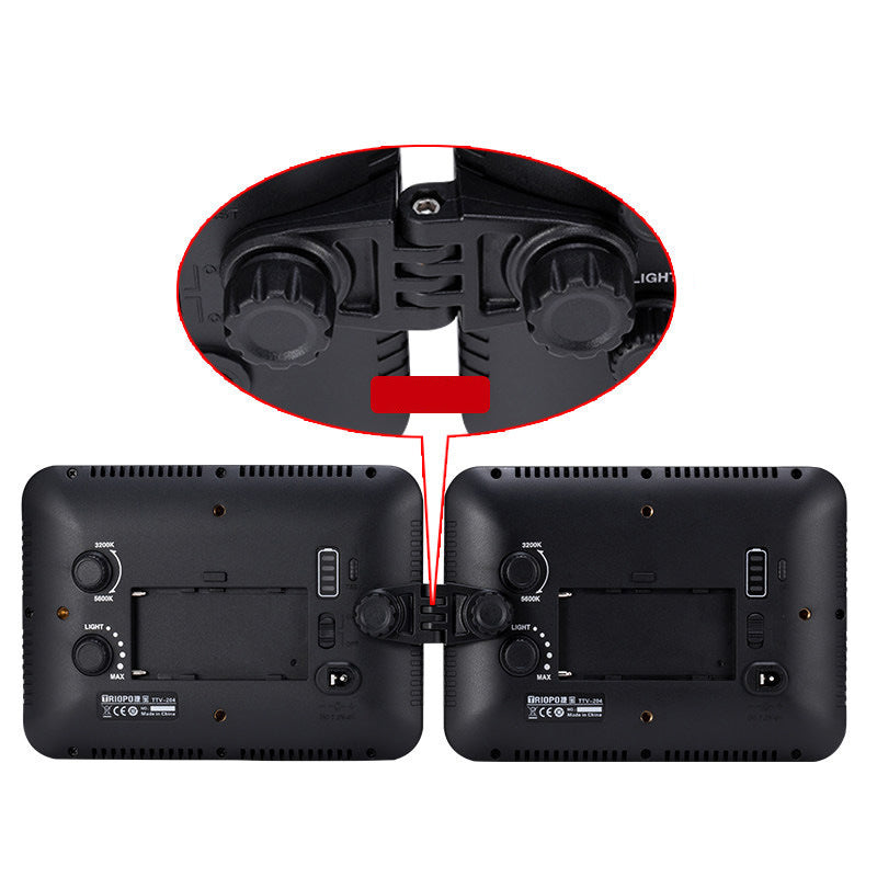Uniqkart TTV-204 Bi-color Panel Mini LED Light Adjustable Panel Portable Shooting Light