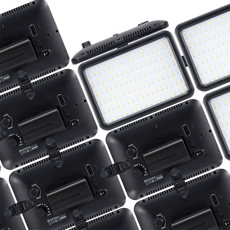 Uniqkart TTV-204 Bi-color Panel Mini LED Light Adjustable Panel Portable Shooting Light