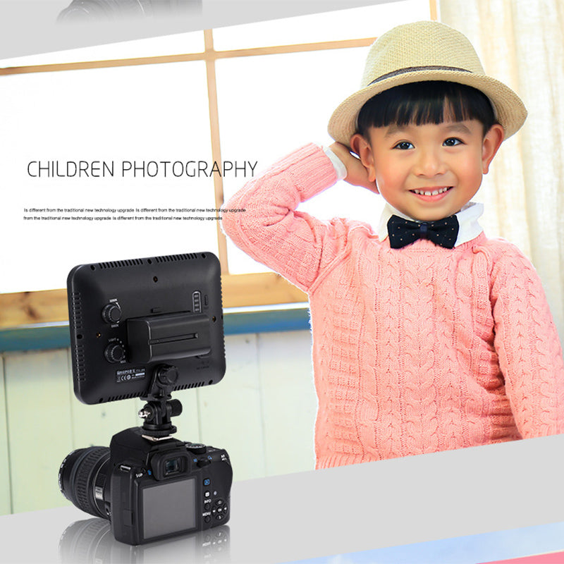 Uniqkart TTV-204 Bi-color Panel Mini LED Light Adjustable Panel Portable Shooting Light