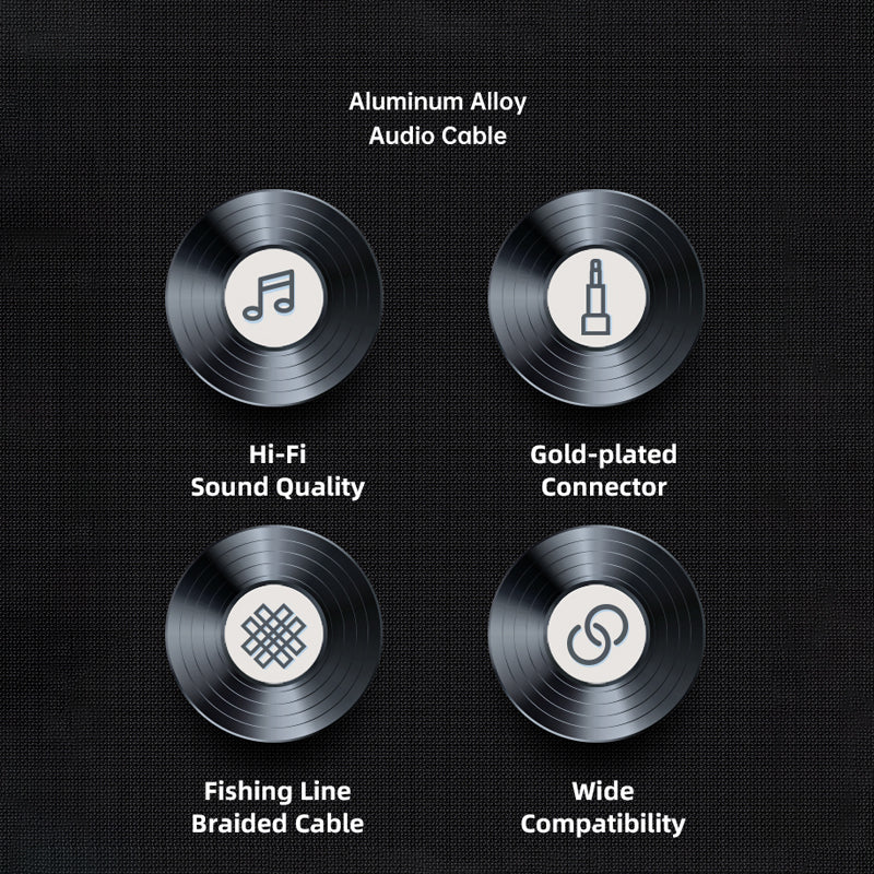 Uniqkart US-SJ540 3.5mm to 6.35mm Aluminum Alloy Audio Cable Gold-plated Connector Cable for Computer (1.2m)