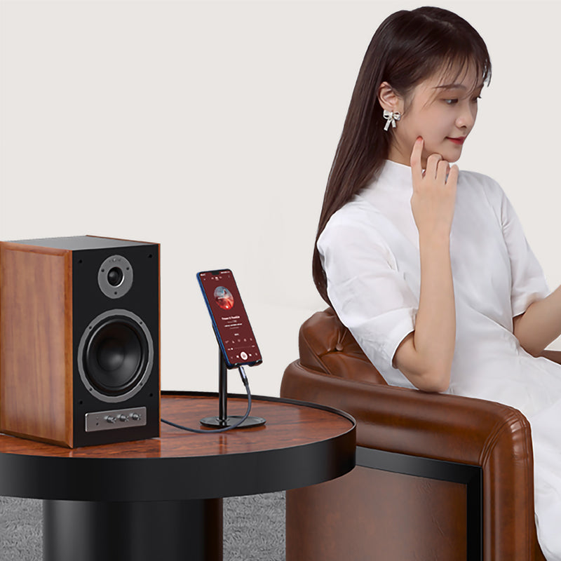 Uniqkart US-SJ540 3.5mm to 6.35mm Aluminum Alloy Audio Cable Gold-plated Connector Cable for Computer (1.2m)