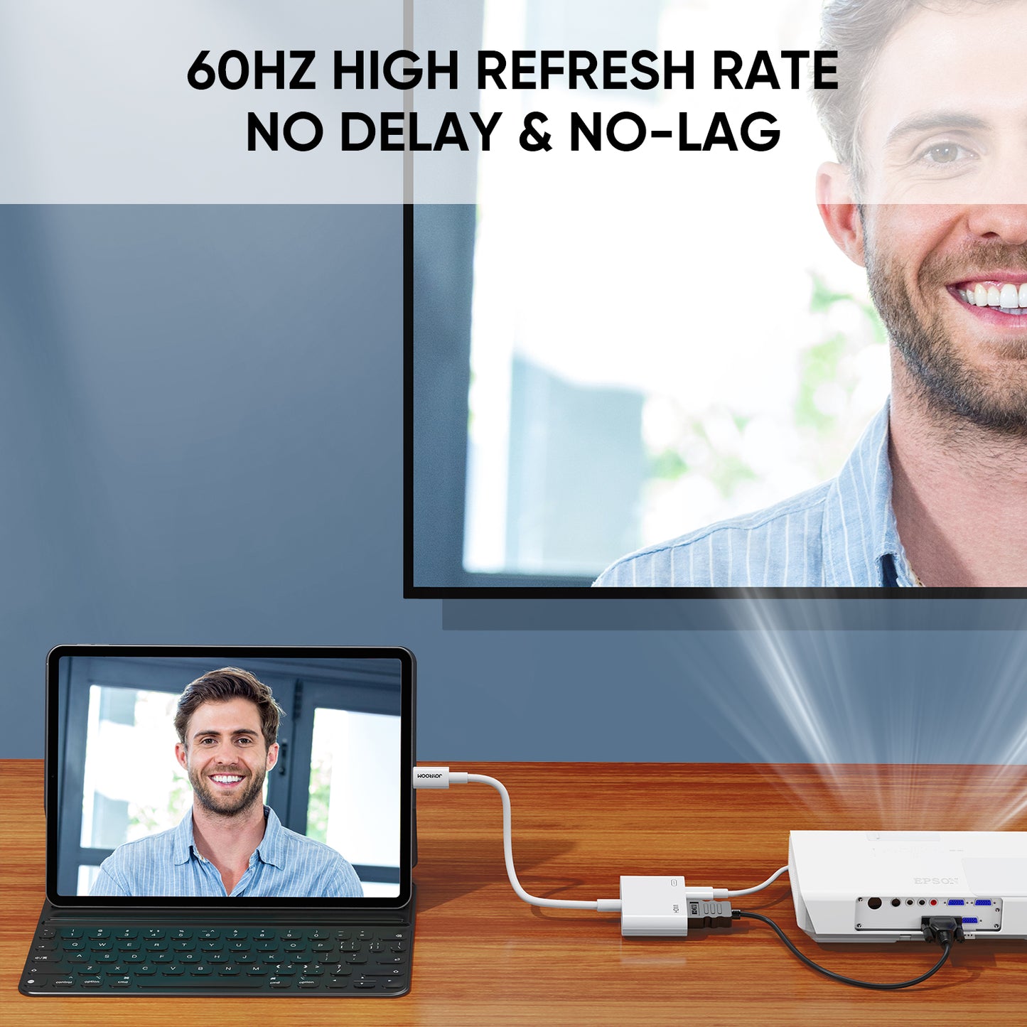 Uniqkart JR-H141 8 Pin Lightning to HDMI HD Video Adapter Converter