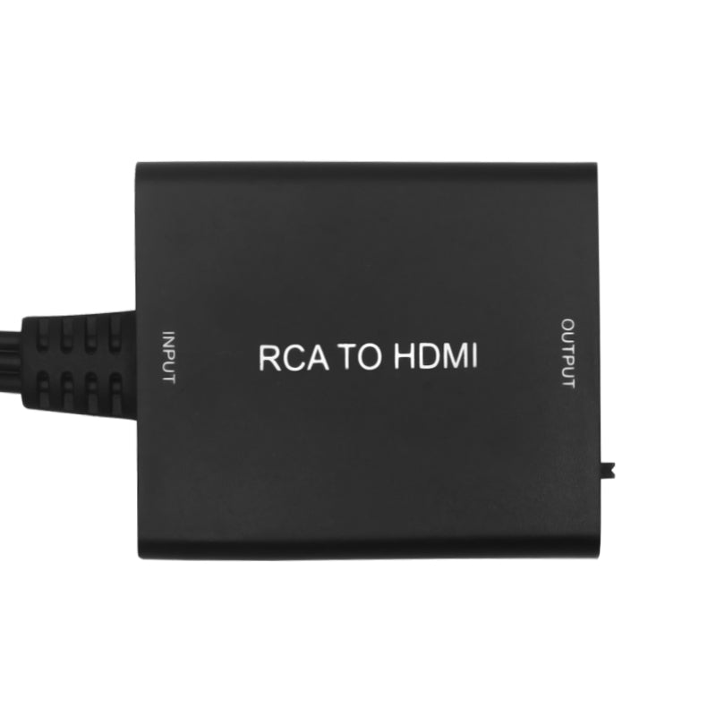 RCA to HDMI Converter HD 1080P Video Output Adapter with Power Cable for HDTV Monitor Projector