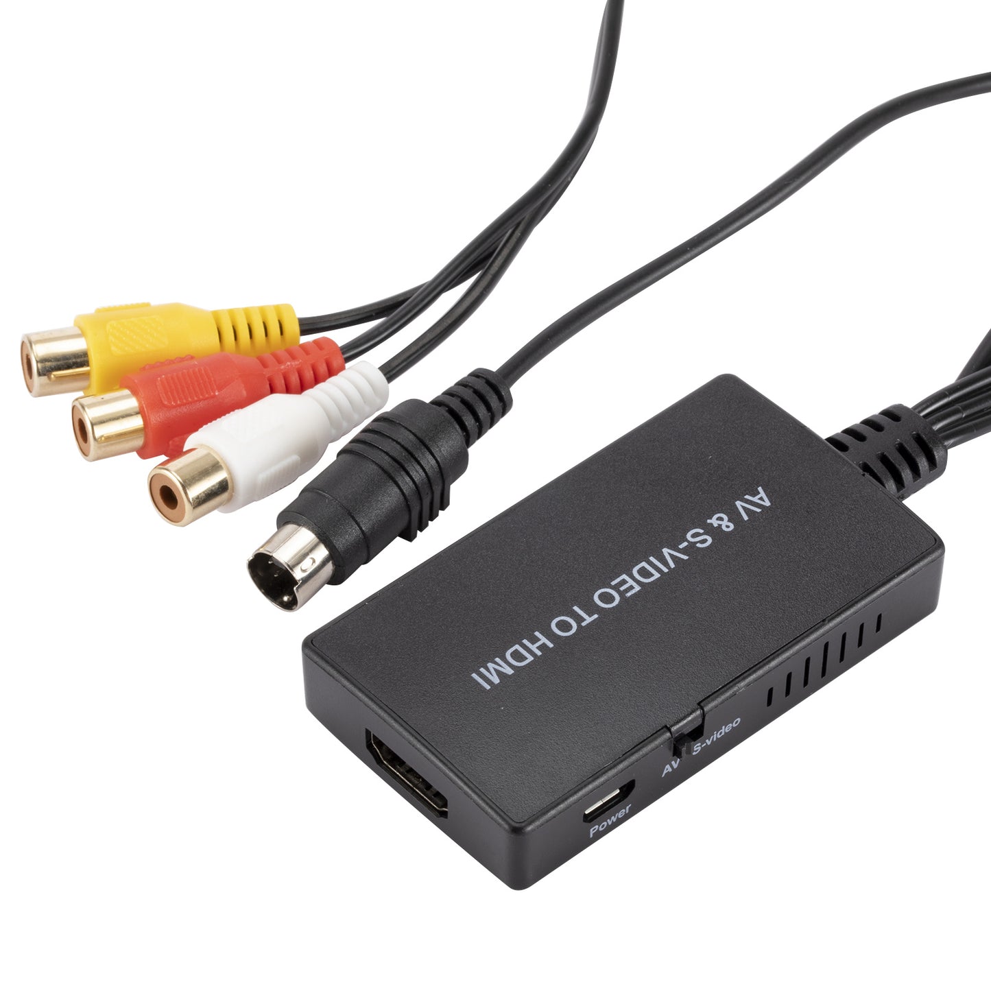 AV + Video to HDMI Adapter Svideo+Audio R/L to HDMI Converter Compatible with Nintendo 64/Wii/PS2/PS3