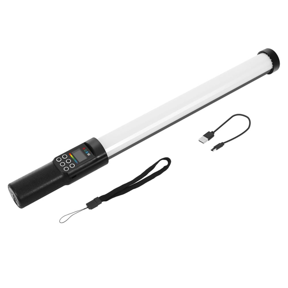 YB130 Handheld RGB LED Video Light Portable Fill Light Wand Stick Support 3000-6500K Adjustable for Video Photography Shooting (Standard Version)