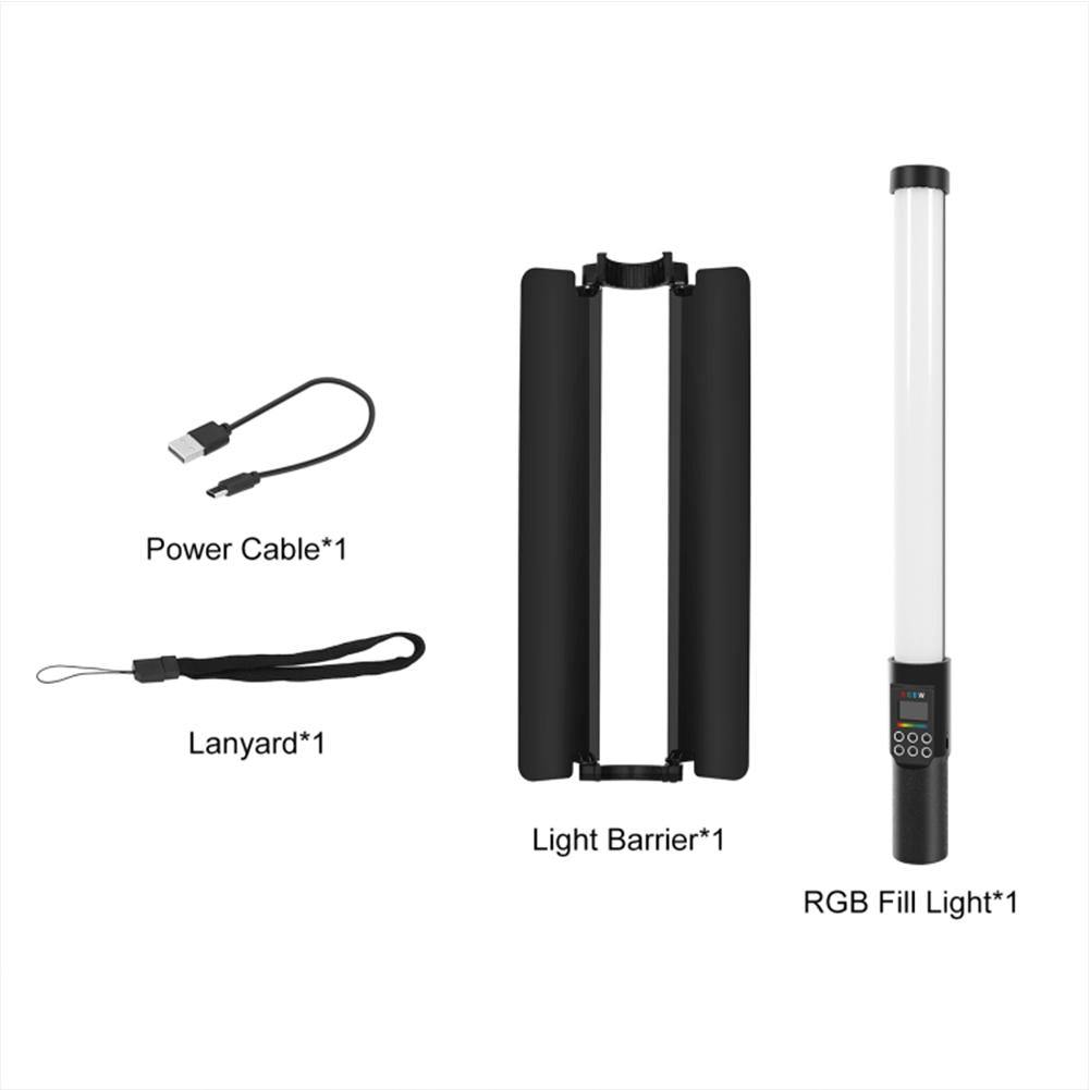 YB130 RGB LED Stick Fill Light Handheld Dimmable Video Light Wand Speedlight Photography Lamp with Light Barrier