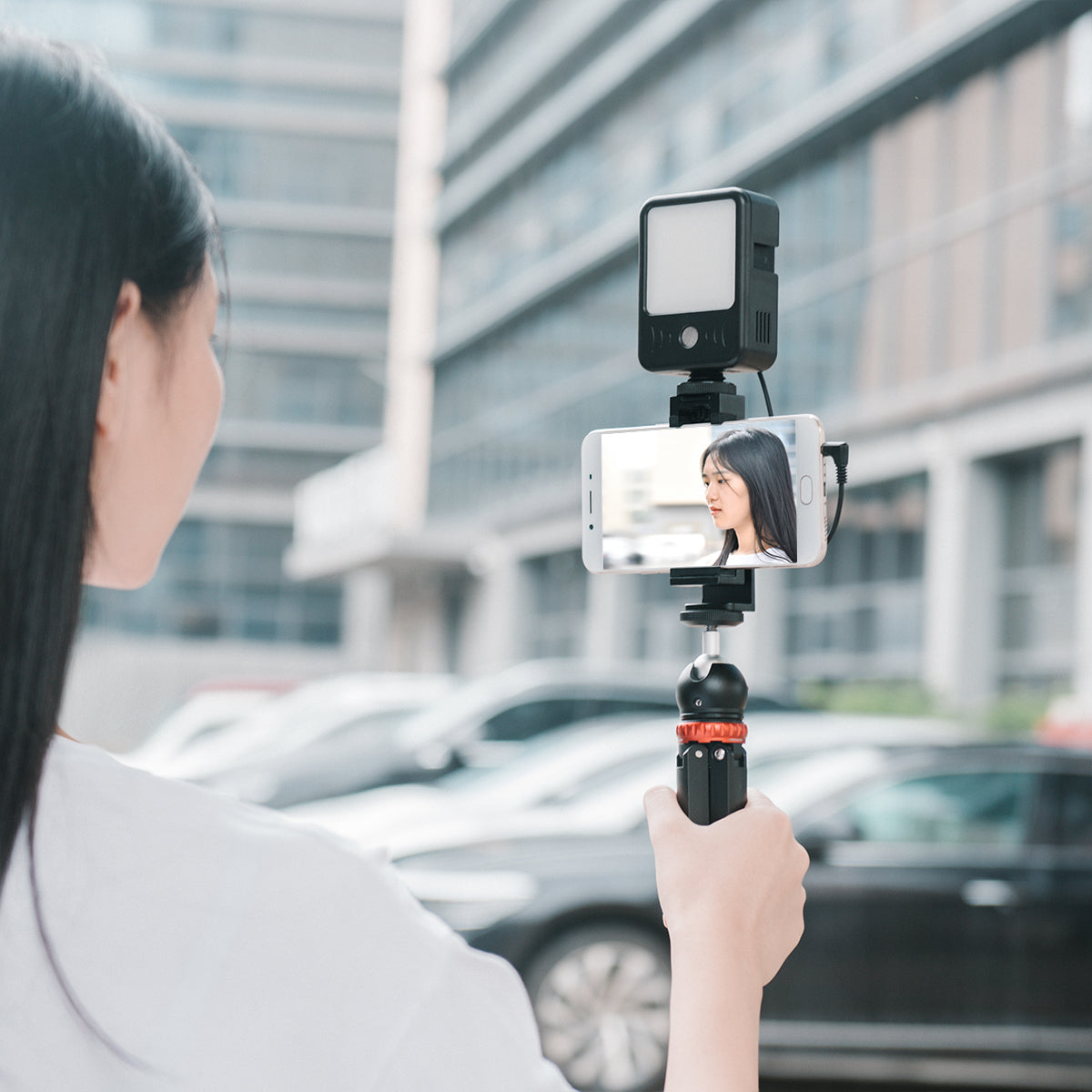 Yelangu LED02 Portable RGB LED Camera Video Light Voice Recorder Mini Rechargeable Photography Lighting