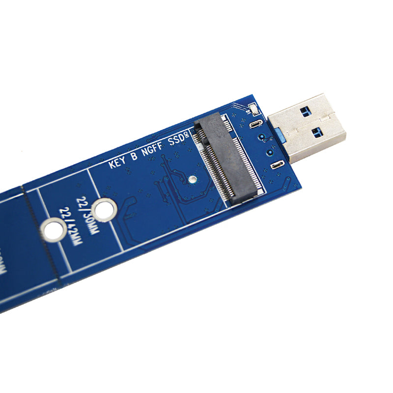 Aluminum Alloy NGFF M.2 SSD to USB3.0 Adapter Card Reader B-key SATA Protocol to USB3.0 Converter Support 5Gbps High-Speed Transmission
