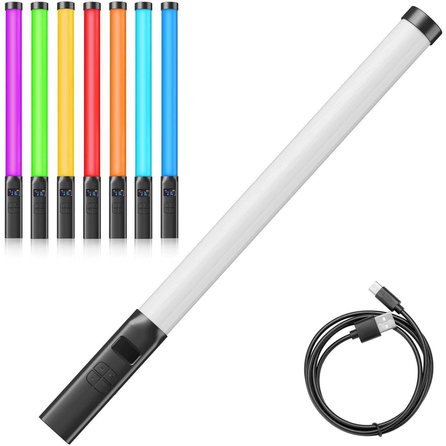 ULANZI VL119 RGB Handheld Stick Light Portable Video Light Selfie Fill Light with 1 / 4" Screw Adapter for Live-Streaming