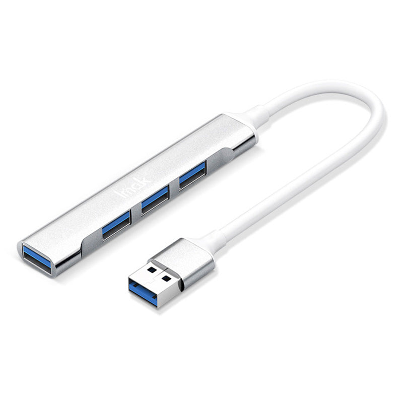 IMAK Multi-Port 4 in 1 USB Docking Station Portable USB HUB Adapter to 3 USB2.0 + USB 3.0 Multifunction Converter Compatible with Windows / macOS / Linux - Silver