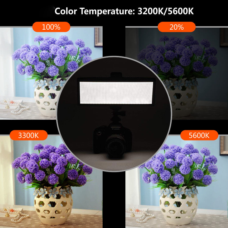 HD-25 LED Video Light 3200K-5600K Dimmable LED Panel Portable Fill Light for Photography Live