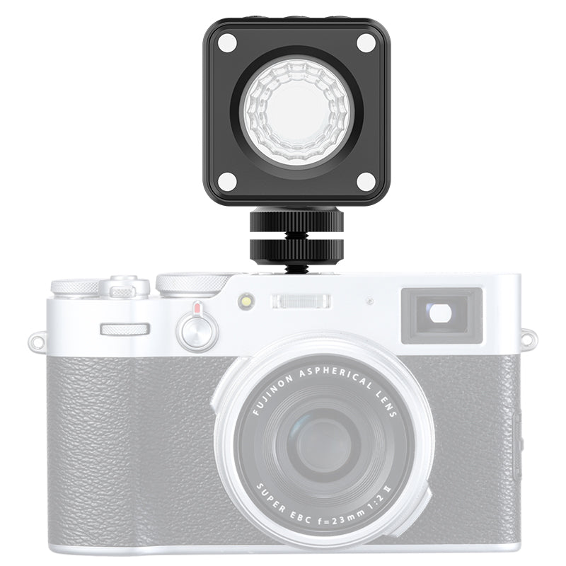 Uniqkart 2878 L2 RGB Mini COB Video Camera Light Dimmable 360 Degree Full Color Light with Silicone and Honeycomb Diffuser