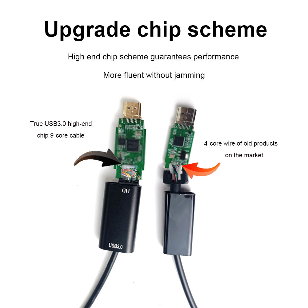 XCU01 3m HDMI HD Video Converter Cord USB 3.0 to HDMI 1080P Adapter Cable for Mac OS / Android / Windows