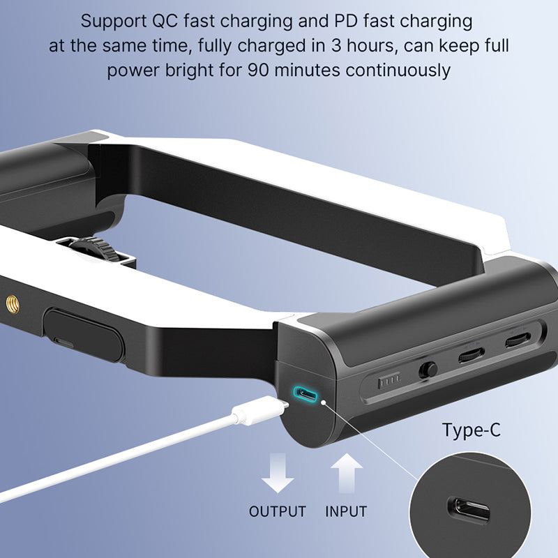 Uniqkart U-Rig Light Wireless Remote Smartphone Video Rig LED Video Light 2 in 1 Ring Light Handheld Light