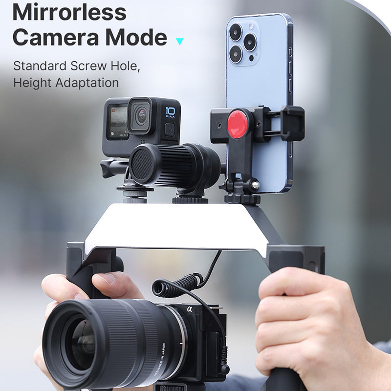 Uniqkart U-Rig Light Wireless Remote Smartphone Video Rig LED Video Light 2 in 1 Ring Light Handheld Light