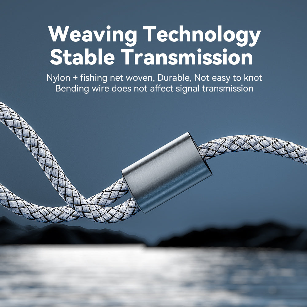 Essager 2m Stable Transmission 3.5mm AUX to Dual Angled Head RCA Cable Nylon Braided RCA Audio Adapter Line
