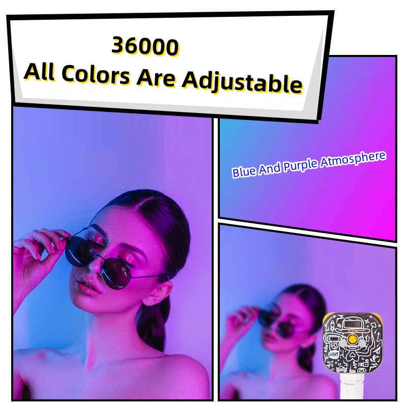 TV-6RGB Portable Mini Cube Light Handheld RGB Pocket Magnetic Fill Light Cell Phone Selfie Light for Photography