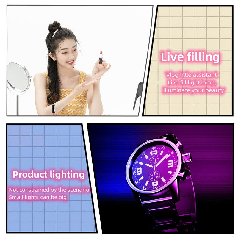 TV-6RGB Portable Mini Cube Light Handheld RGB Pocket Magnetic Fill Light Cell Phone Selfie Light for Photography
