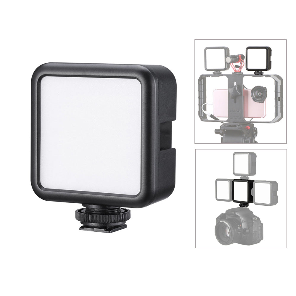 Uniqkart VL49 6W Mini LED Video Light with Built-in 2000mAh Battery 5500K Photographic Lighting for Canon Nikon Sony DSLR Camera