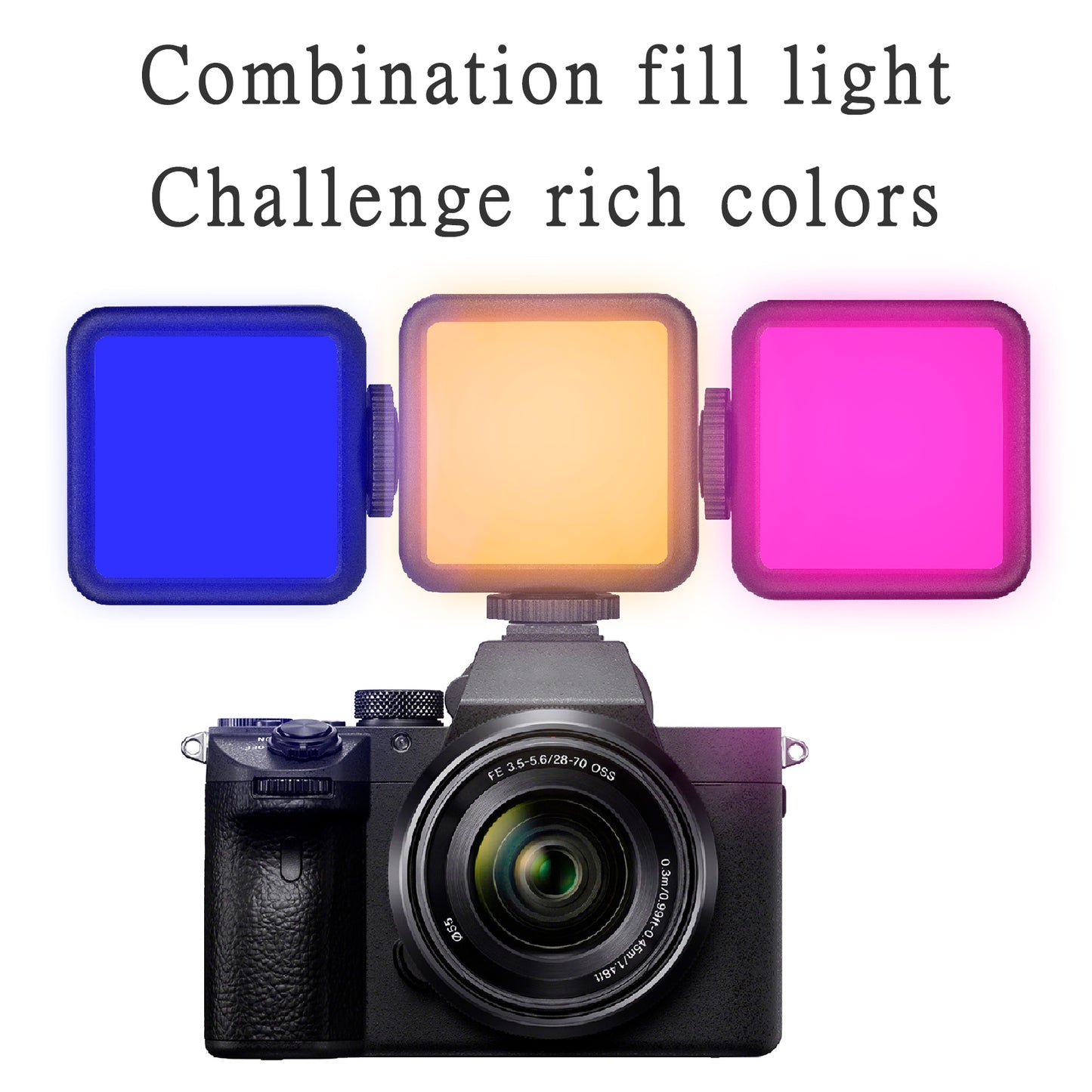 ADAI R60 Mini RBG Livestreaming Colorful Fill Light Ambient Lighting for Video/Vlog/Photography