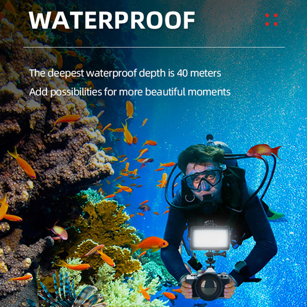 FM-72RGB IPX8 Waterproof Camera LED Fill Light Rechargeable Diving Photography RGB Video Light