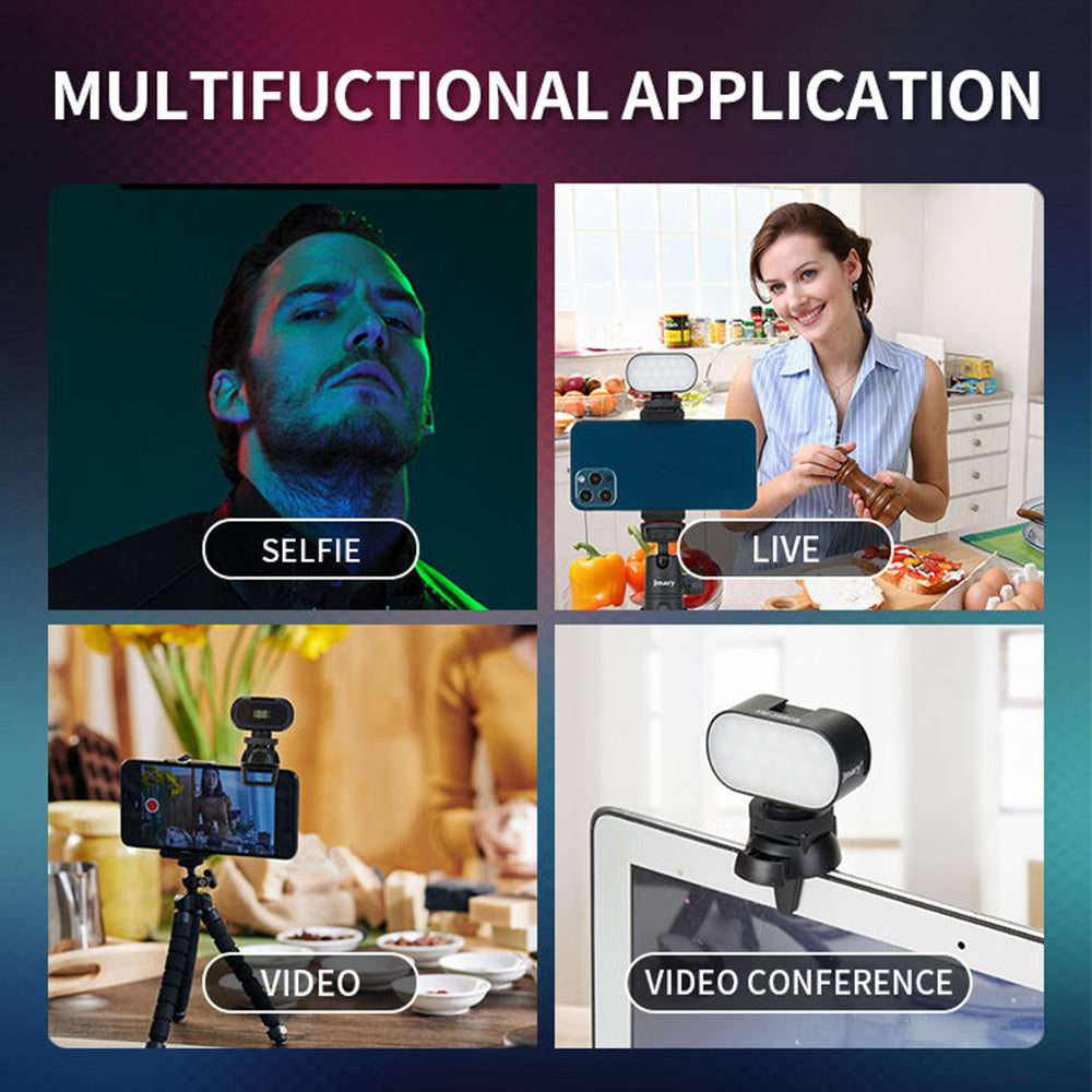 FM-16RGB Portable Mini RGB Video Conference Fill Light Rechargeable Photography LED Fill Light