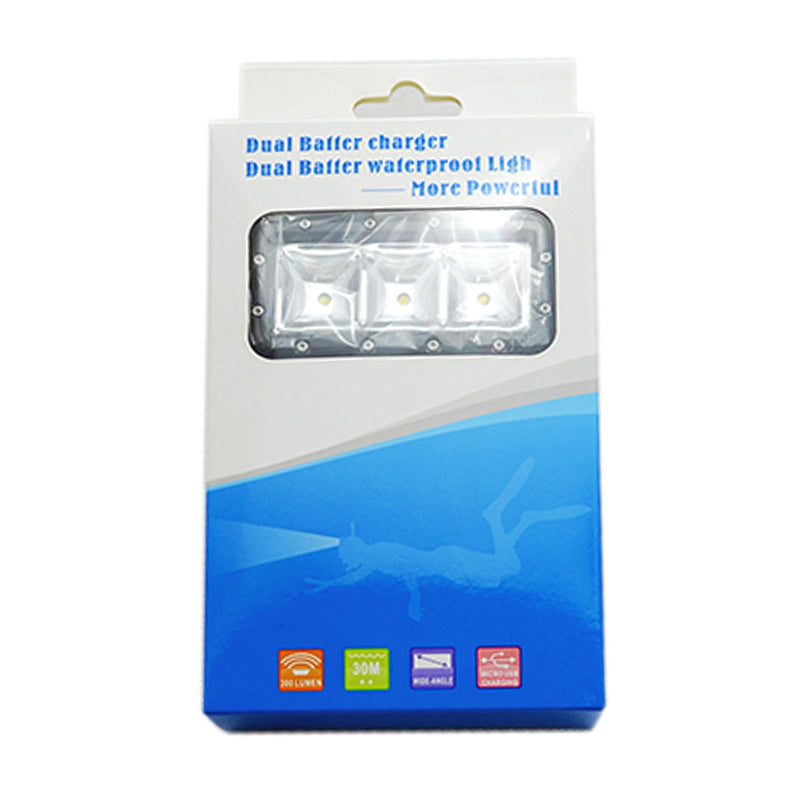 SUPTIG Waterproof LED Diving Light Fill Spot Lamp with Dual Battery for GoPro Hero, SJCAM Diving Lights
