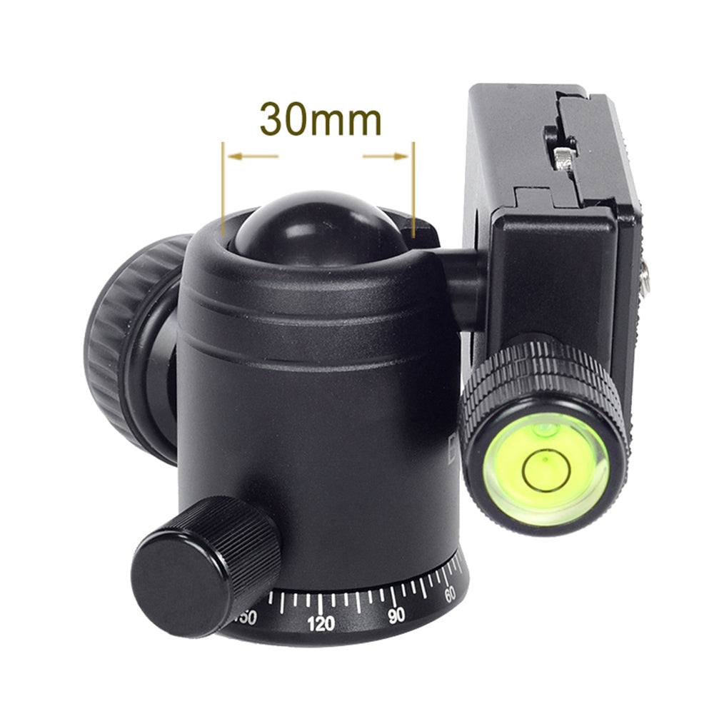 Uniqkart V-30 Portable 360 Degree Rotating Ball Head Panoramic Shooting Camera Tripod Adapter