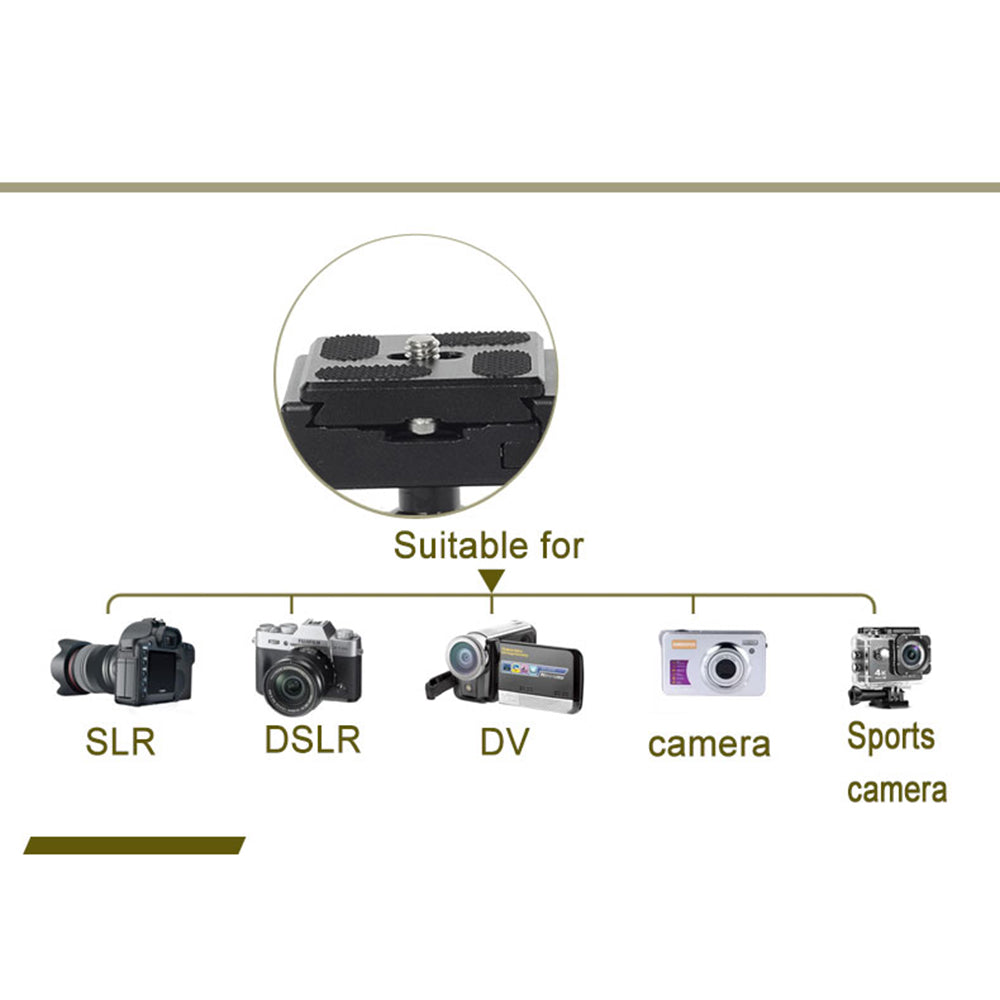 Uniqkart V-30 Portable 360 Degree Rotating Ball Head Panoramic Shooting Camera Tripod Adapter