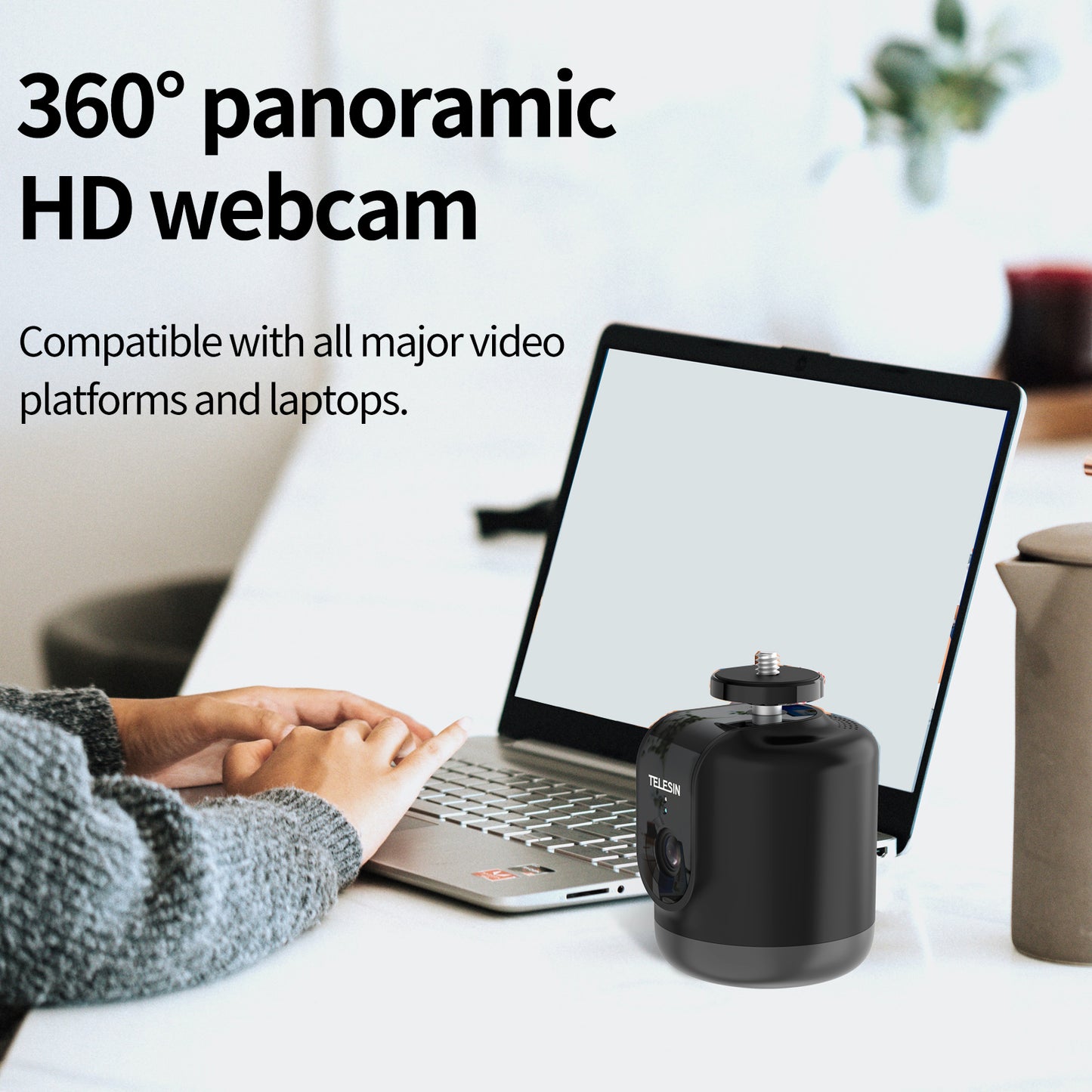 Uniqkart TE-GPYT-001 360 Degree Smart Tracking Pan Tilt Sports Camera Phone Holder Base AI Face Recognition Mount