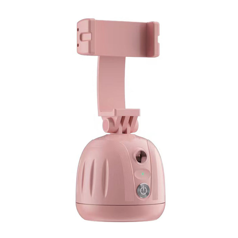 TD5 Auto Face Object Tracking Camera Smart Shooting Phone Mount 360 Degree Rotation Selfie Stick Tripod Holder - Pink