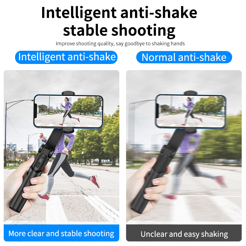 S1 Folding Telescopic Single Axis Gimbal Phone Stabilizer Bluetooth Remote Extendable Handheld Selfie Stick Tripod