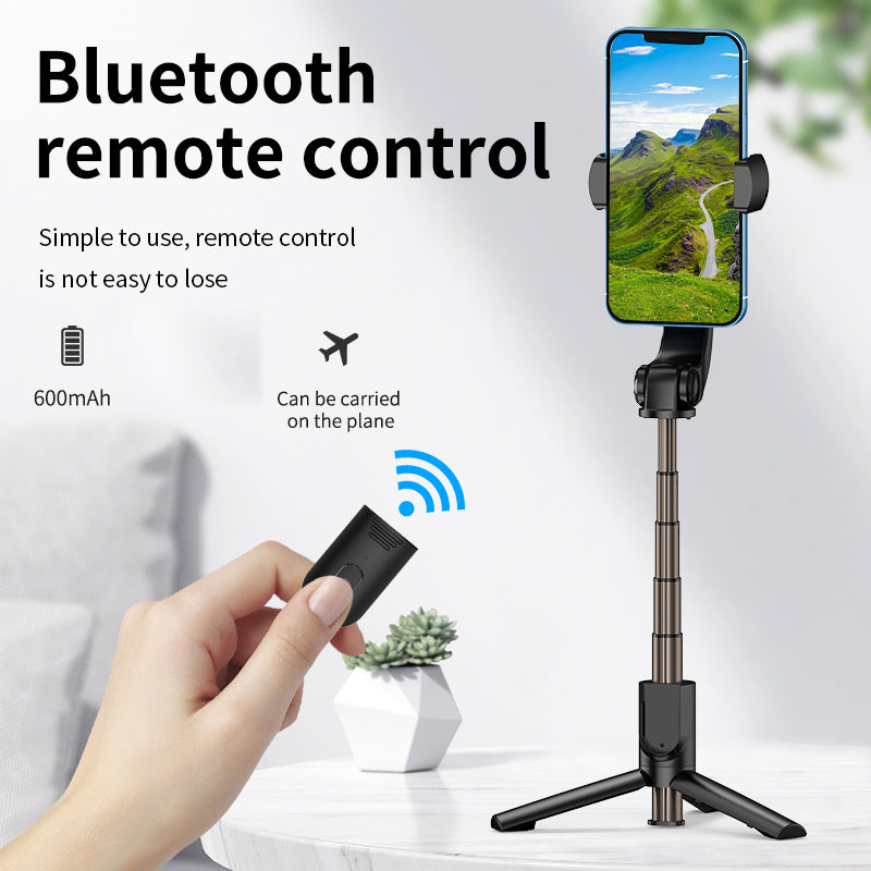 S1 Folding Telescopic Single Axis Gimbal Phone Stabilizer Bluetooth Remote Extendable Handheld Selfie Stick Tripod