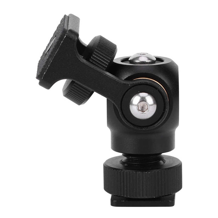 YELANGU A180 360 Degree Rotatable Mini Aluminum Ballhead Tripod Mount with 1/4 inch Screw for DSLR Camera - Black