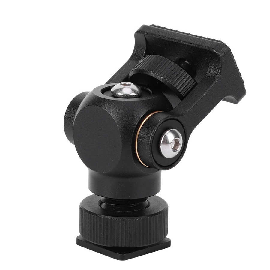 YELANGU A180 360 Degree Rotatable Mini Aluminum Ballhead Tripod Mount with 1/4 inch Screw for DSLR Camera - Black