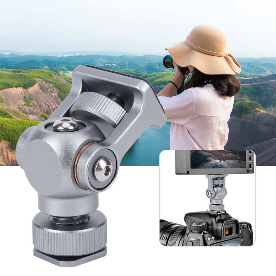 Yelangu A180 360 Degree Rotatable Mini Aluminum Ballhead Tripod Mount with 1/4 inch Screw for DSLR Camera - Silver