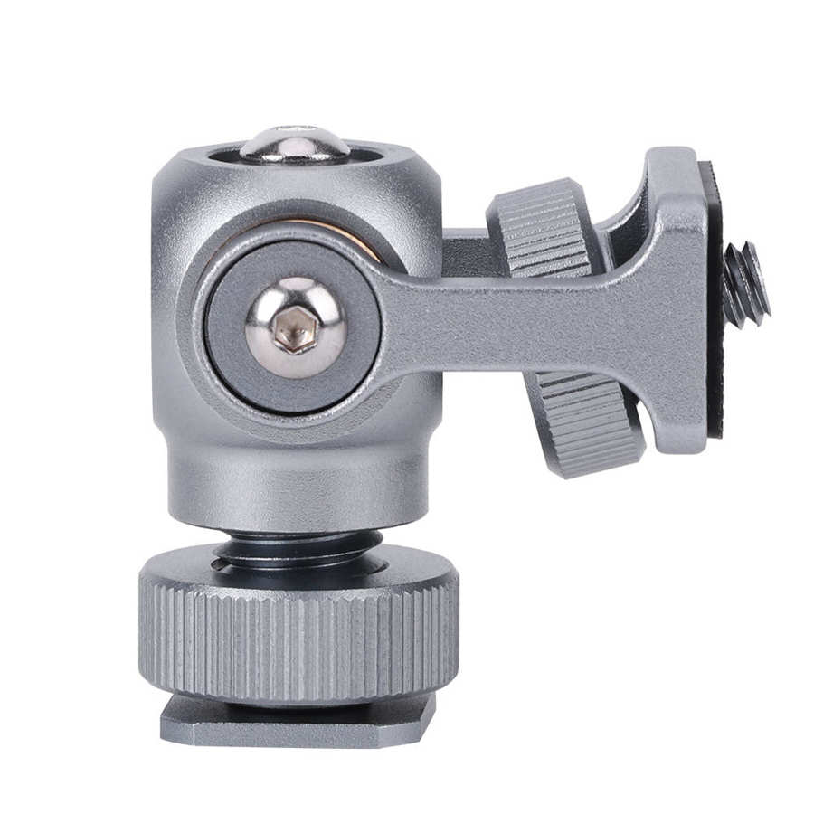 Yelangu A180 360 Degree Rotatable Mini Aluminum Ballhead Tripod Mount with 1/4 inch Screw for DSLR Camera - Silver