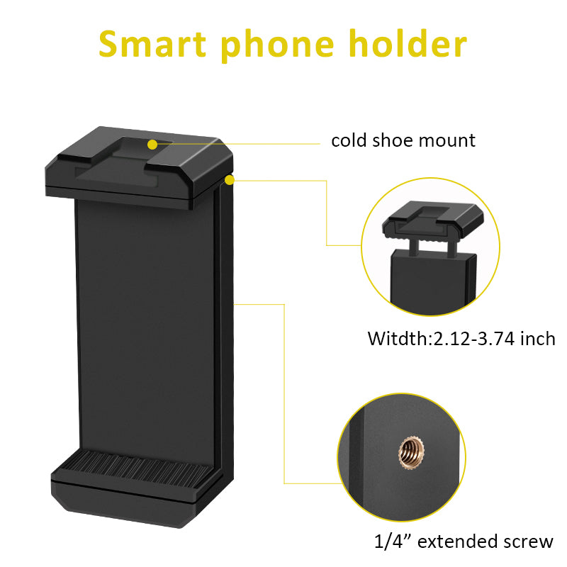 KIT-07LM Smartphone Video Vlogger Kits Microphone LED Fill Light Mini Tripod Phone Holder for Video Recording