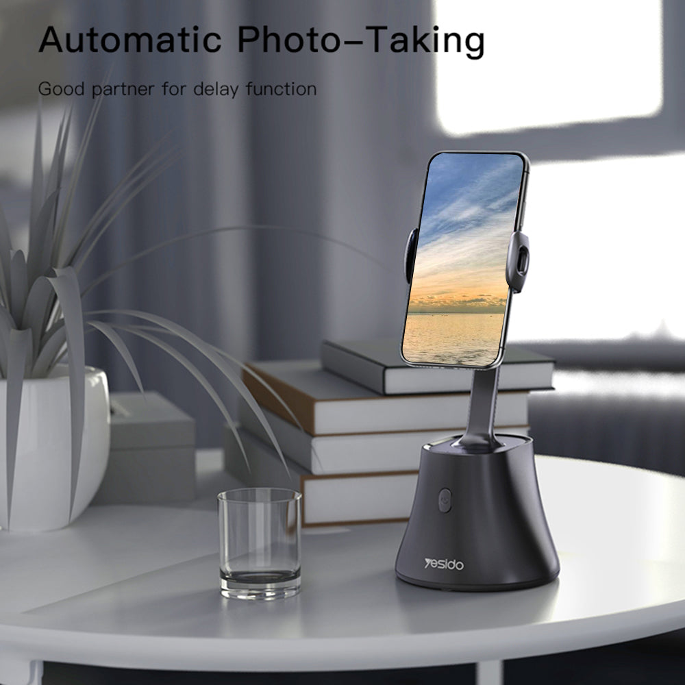 YESIDO SF10 360 Degrees Rotation Smart AI Follow Gimbal Face Tracking Phone Holder Stand for Live Broadcast Video Recording