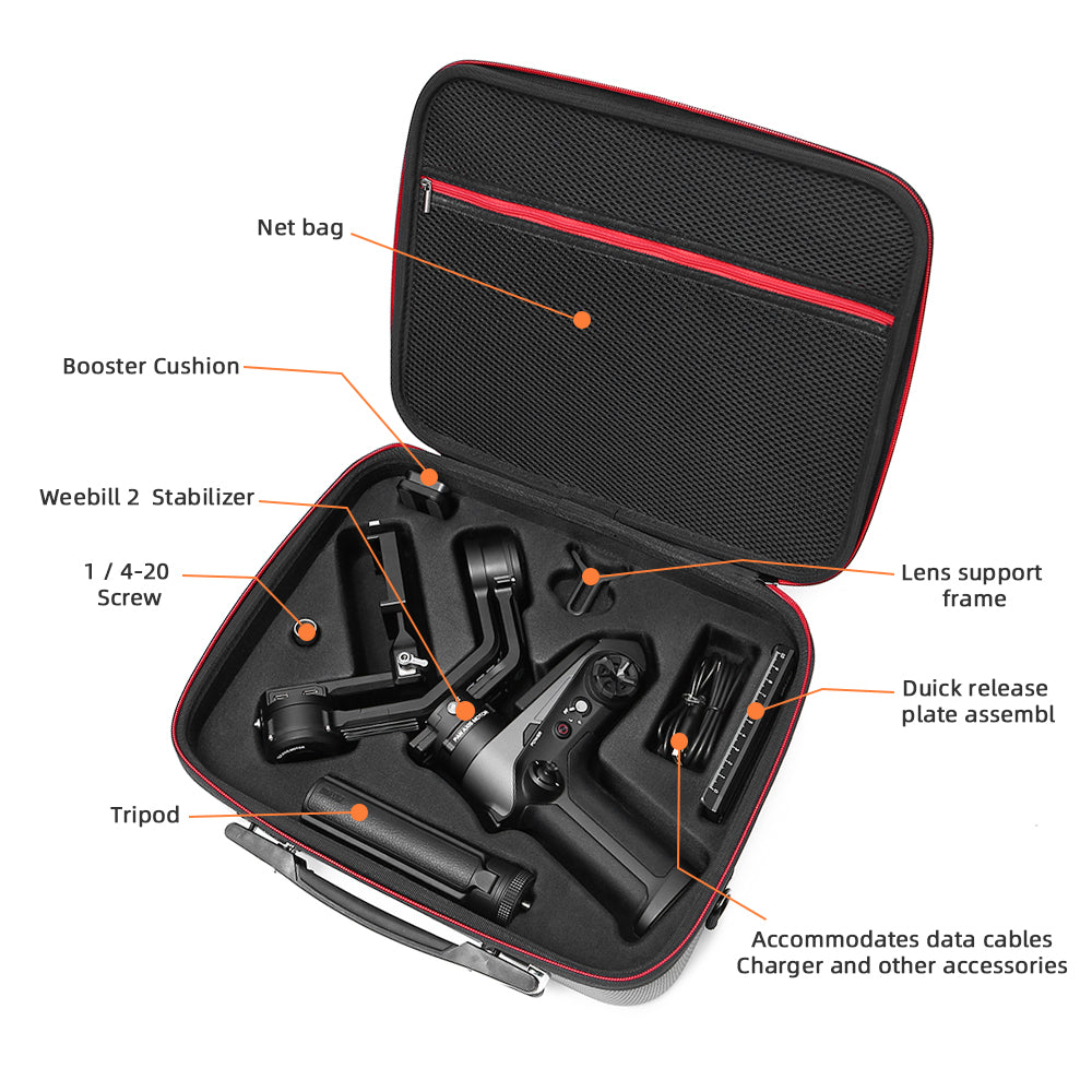 EWB8800 Portable Shoulder Bag Handbag Carrying Case with Shoulder Strap for Zhiyun Weebill 2