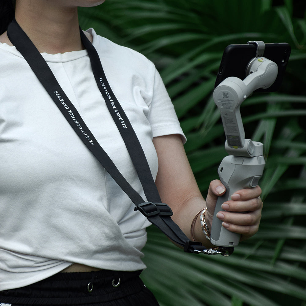 ZZCP5031/ZZCP5032 Handheld Gimbal Camera Safety Lanyard with Metal Buckle Holder for Zhiyun Smooth 4 / Feiyu Vemble / DJI OM 4 - Black